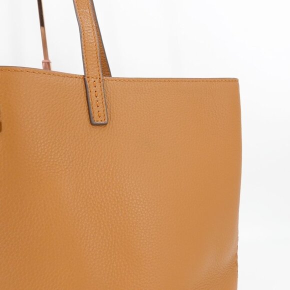 Tory Burch McGraw Leather Tote Bag Tiramisu Brown - Picture 10 of 14